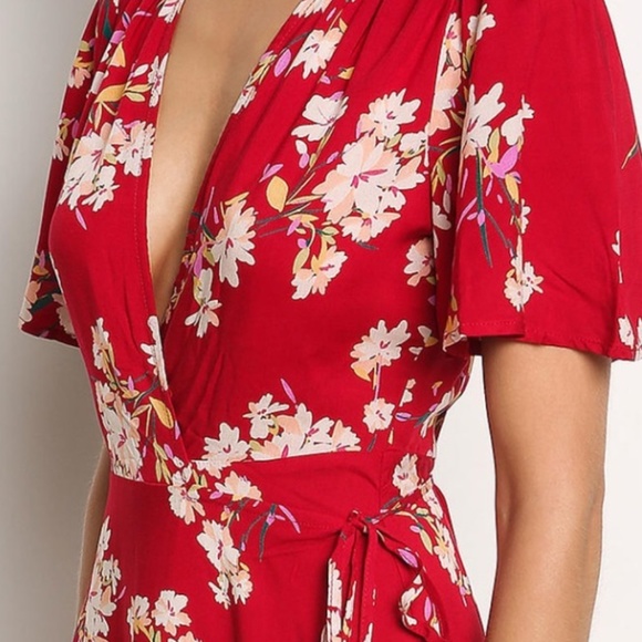 Floral Wrap Maxi Dress - Picture 3 of 6